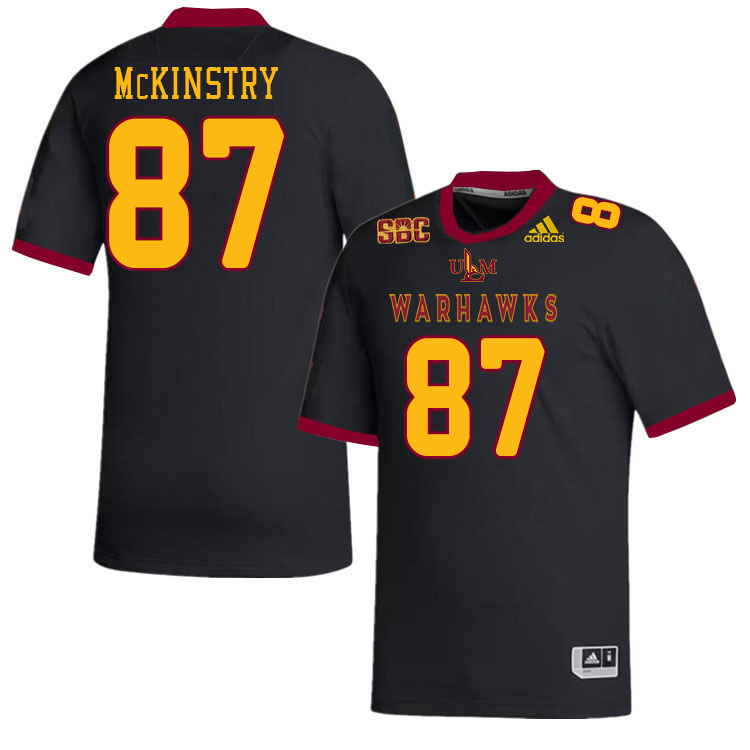 #87 Jaedyn McKinstry Louisiana-Monroe Warhawks College Football Jerseys Stitched-Black